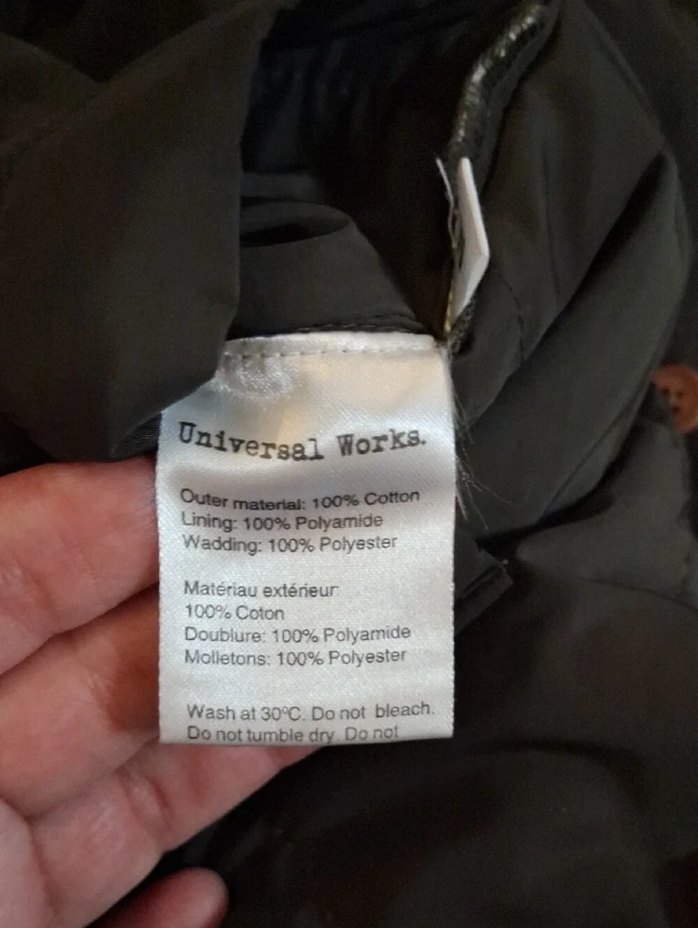 Universal Works London Reversible Chore Style Field Jacket in Brown/Olive. M